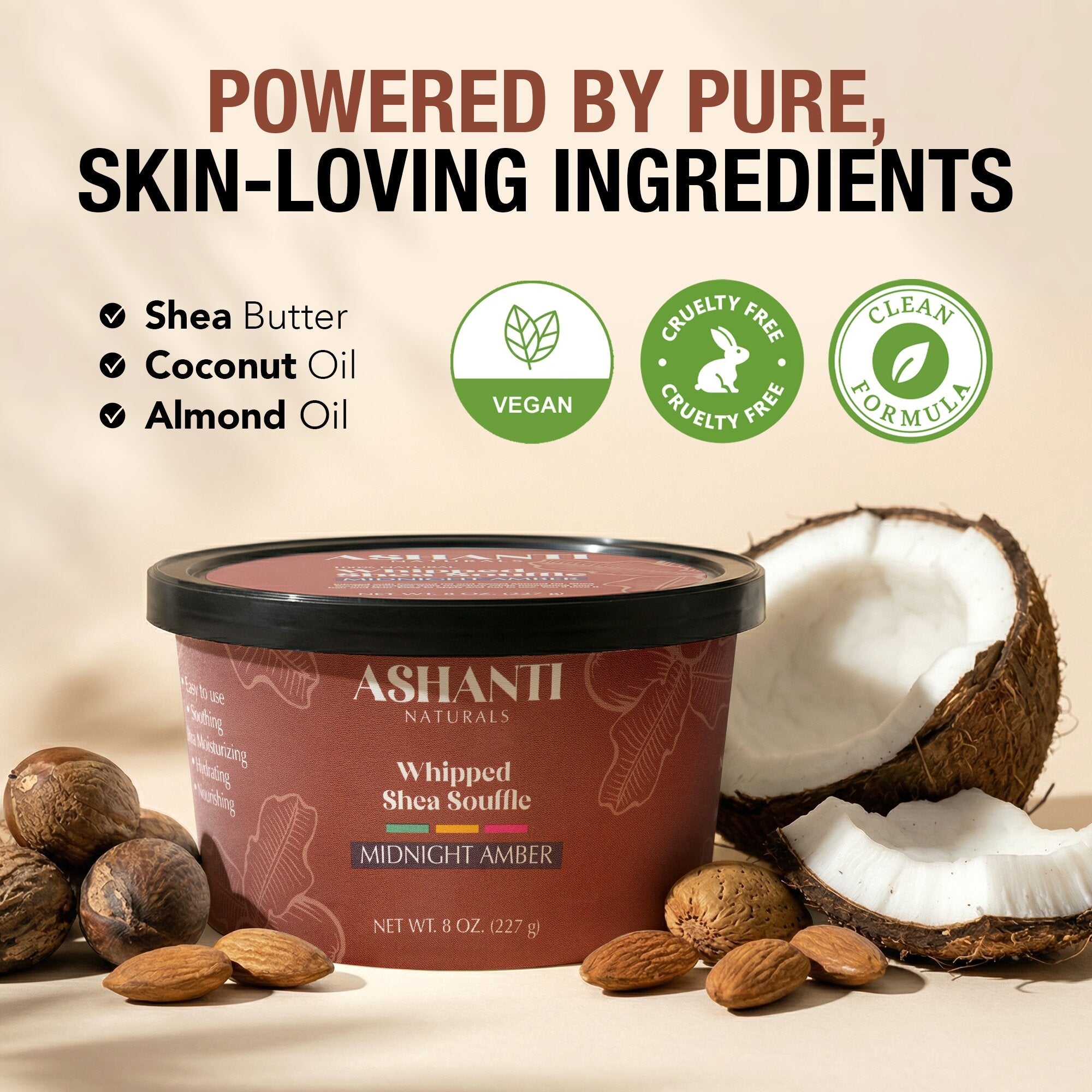 ASHANTI NATURALS Shea Souffle Midnight Amber