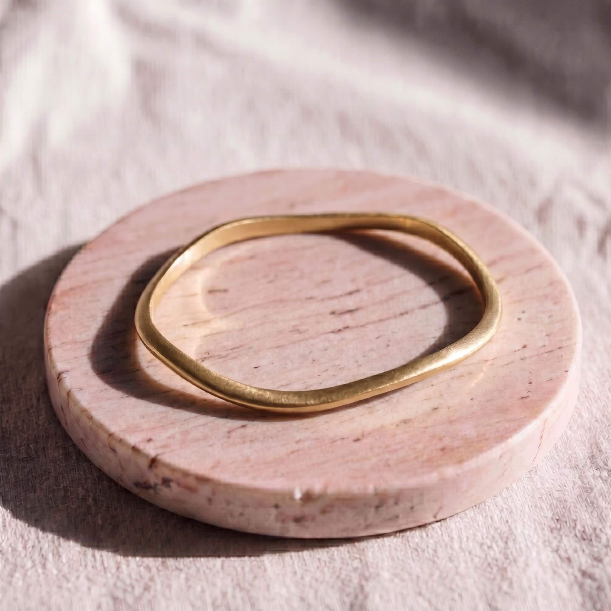 Miji Brass Irregular Curve Bangle