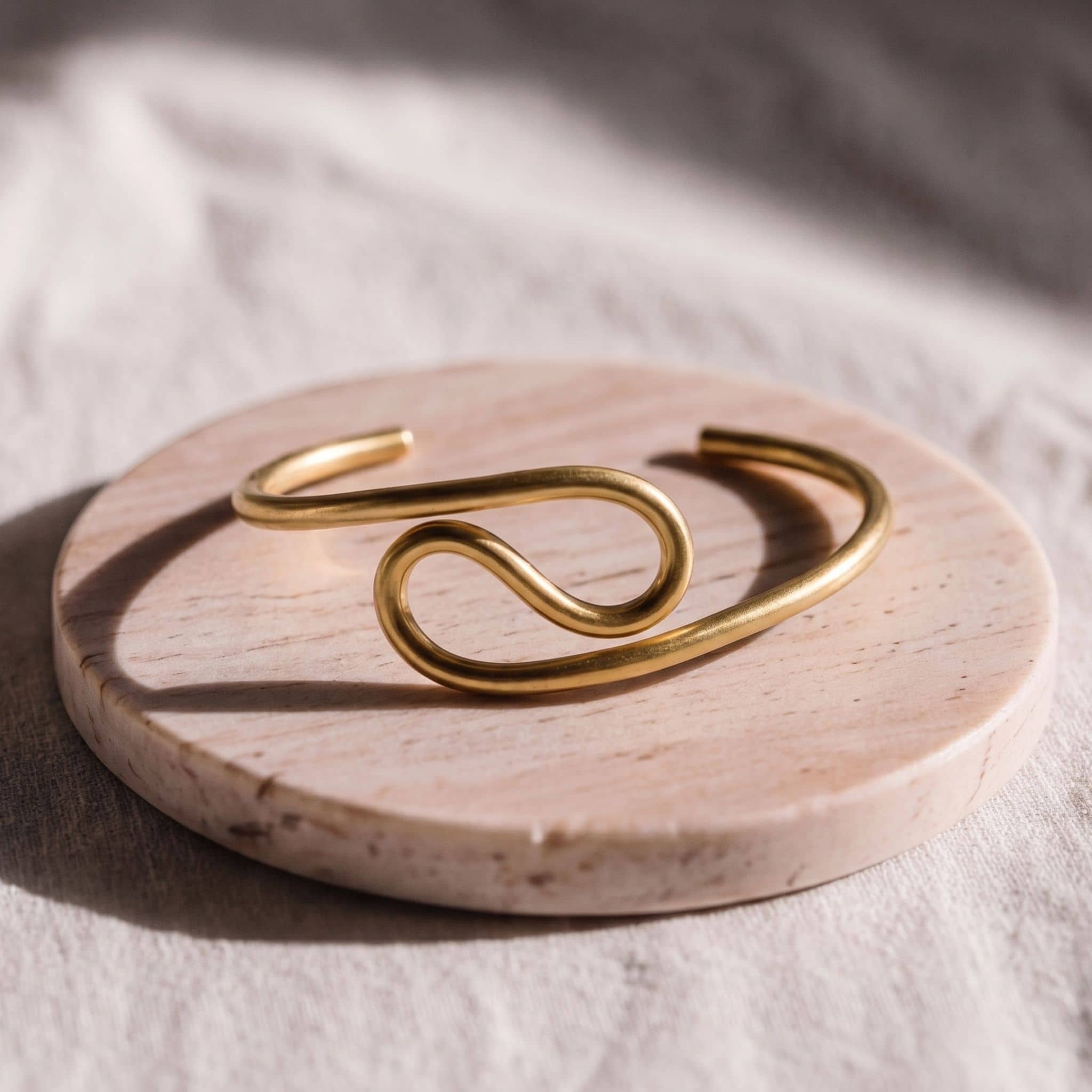 Milele Brass Spiral Cuff Bracelet for Women
