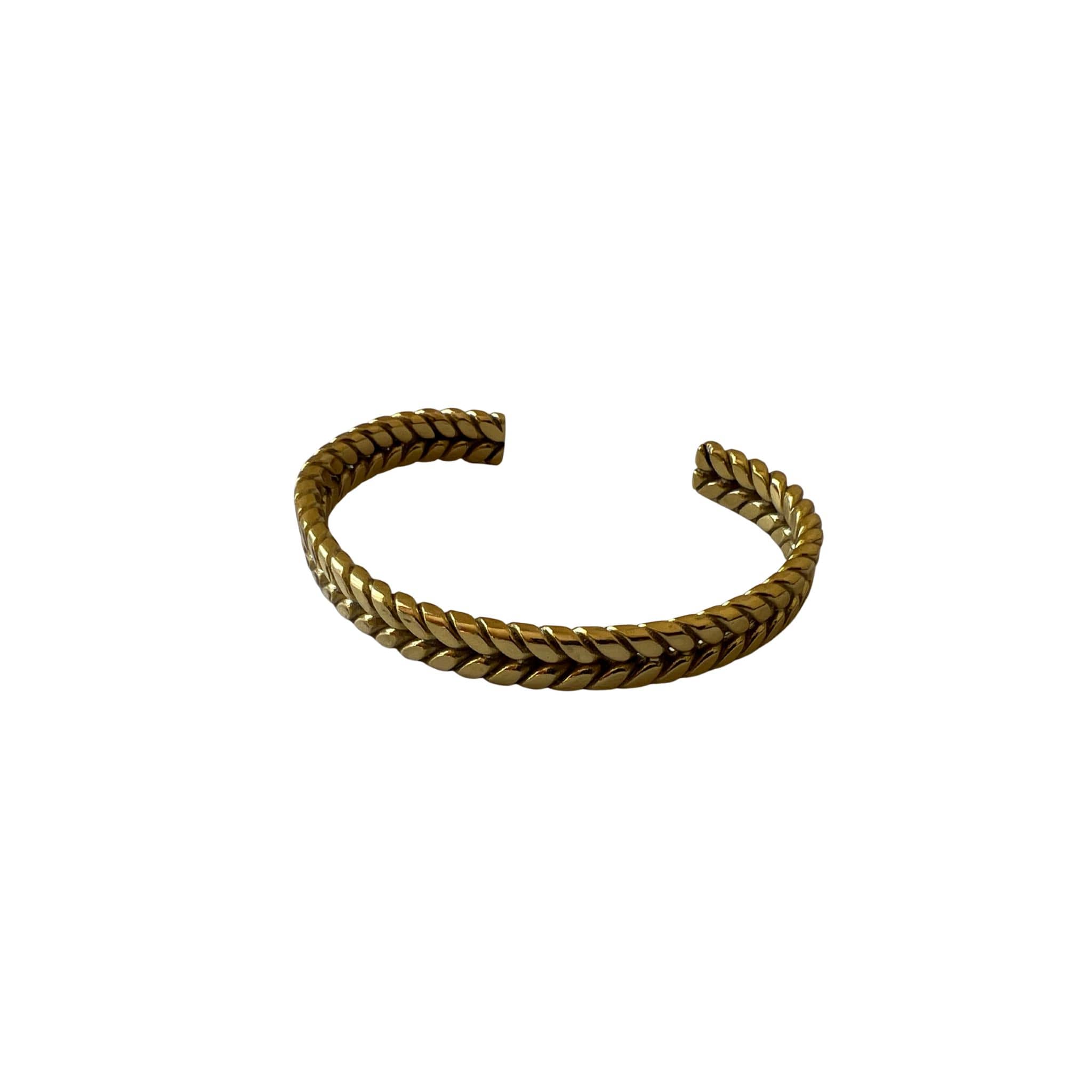 Misa Braided Brass Cuff Bracelet for Women
