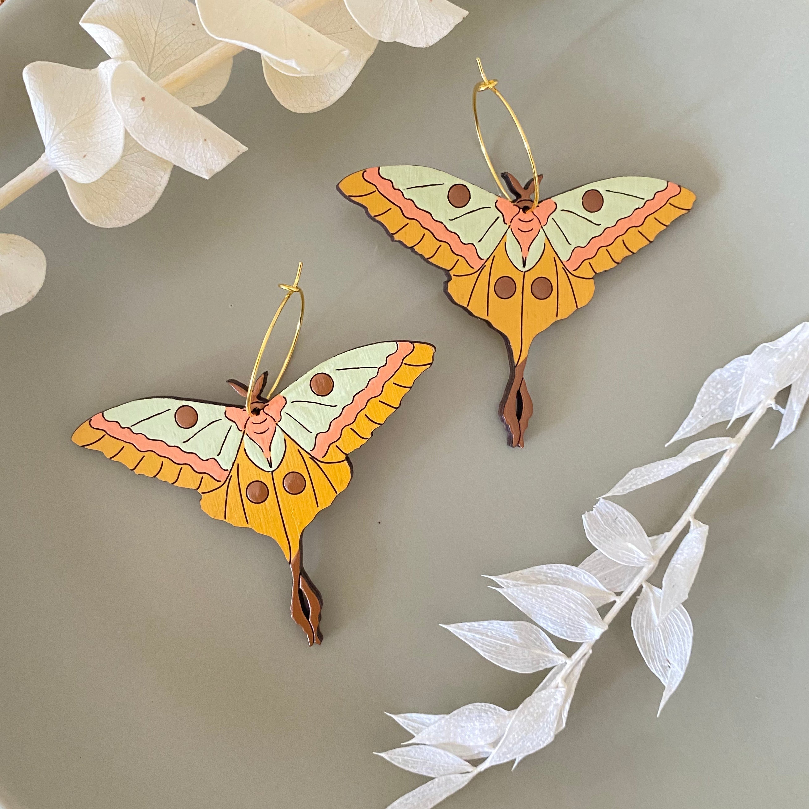 70s Moth Hoops