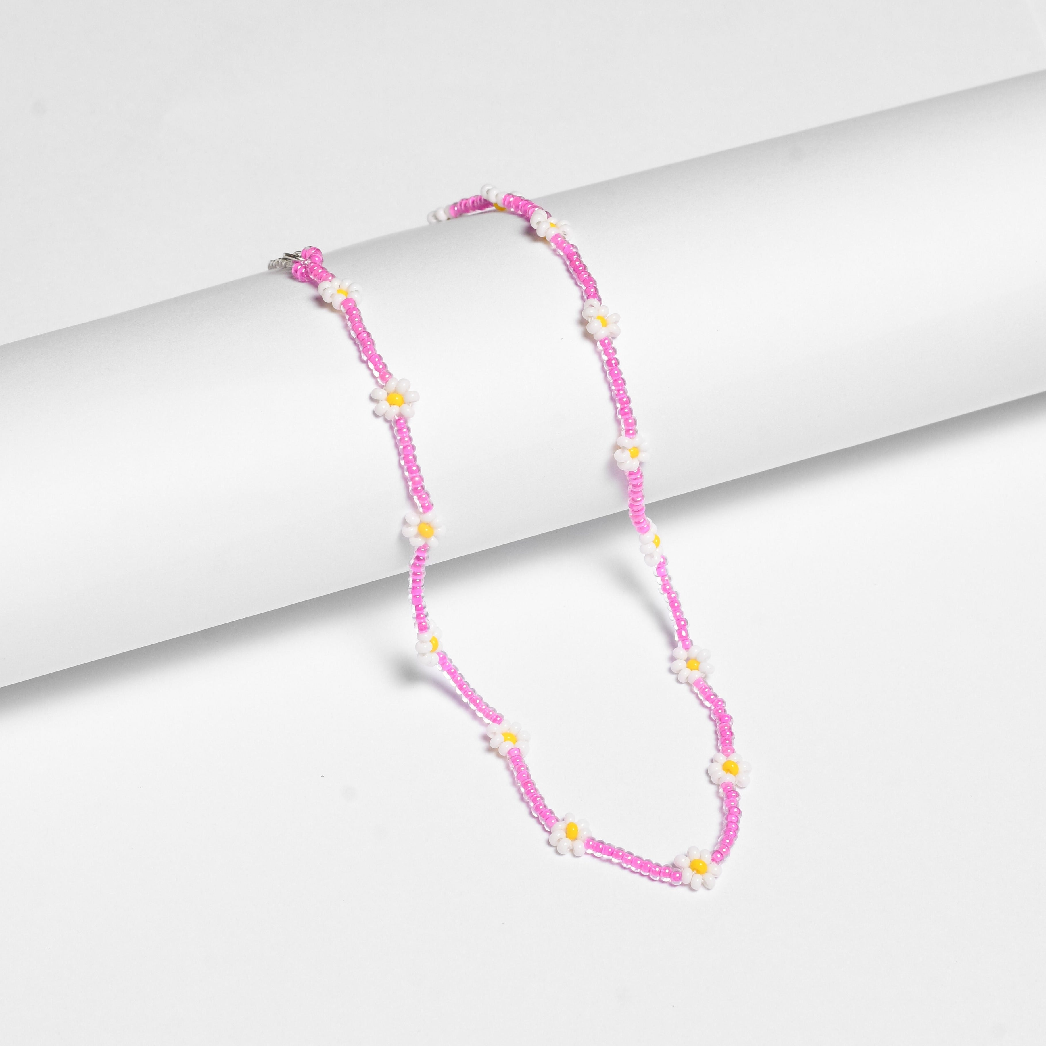 Daisy Seed Bead Floral Boho Choker - Guatemala