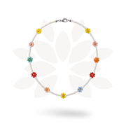 Daisy Seed Bead Floral Boho Choker - Guatemala
