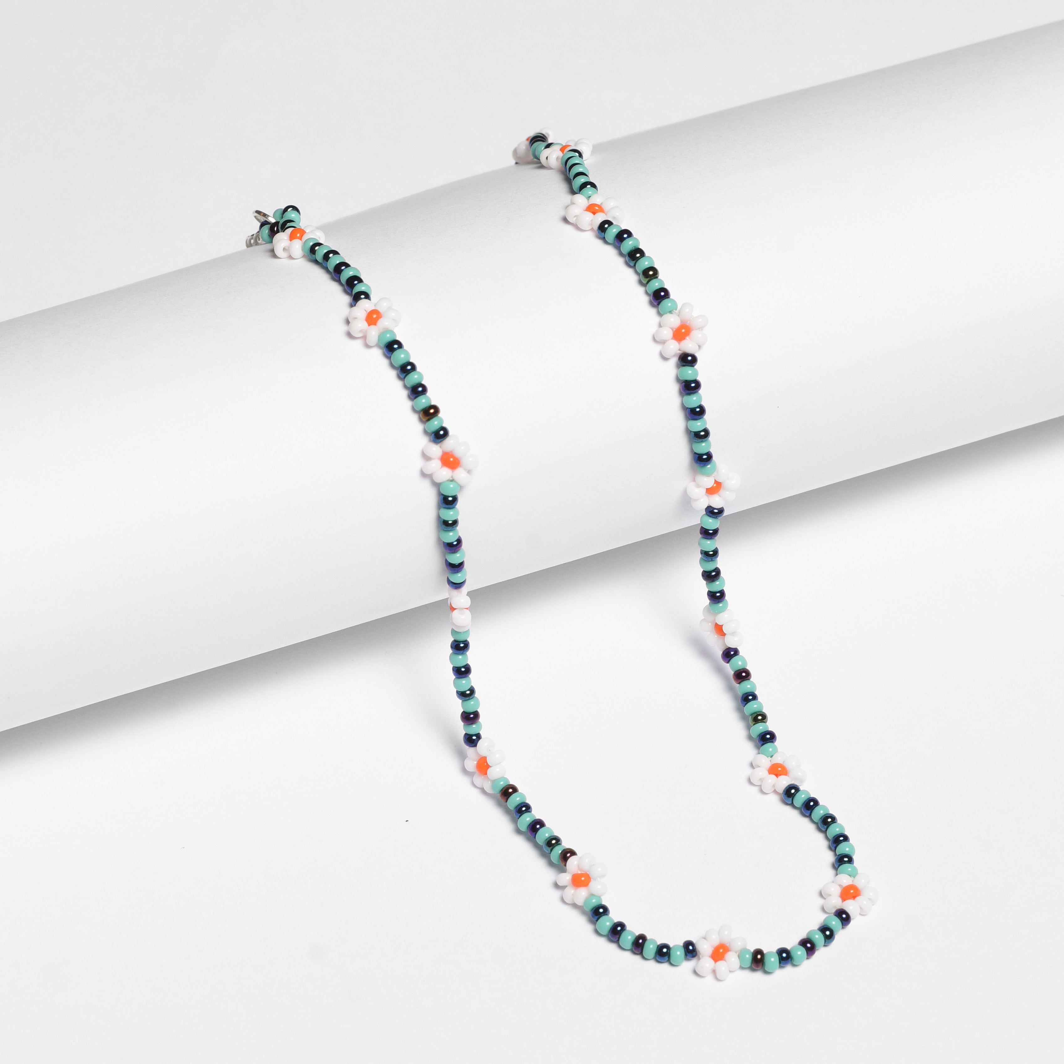 Daisy Seed Bead Floral Boho Choker - Guatemala