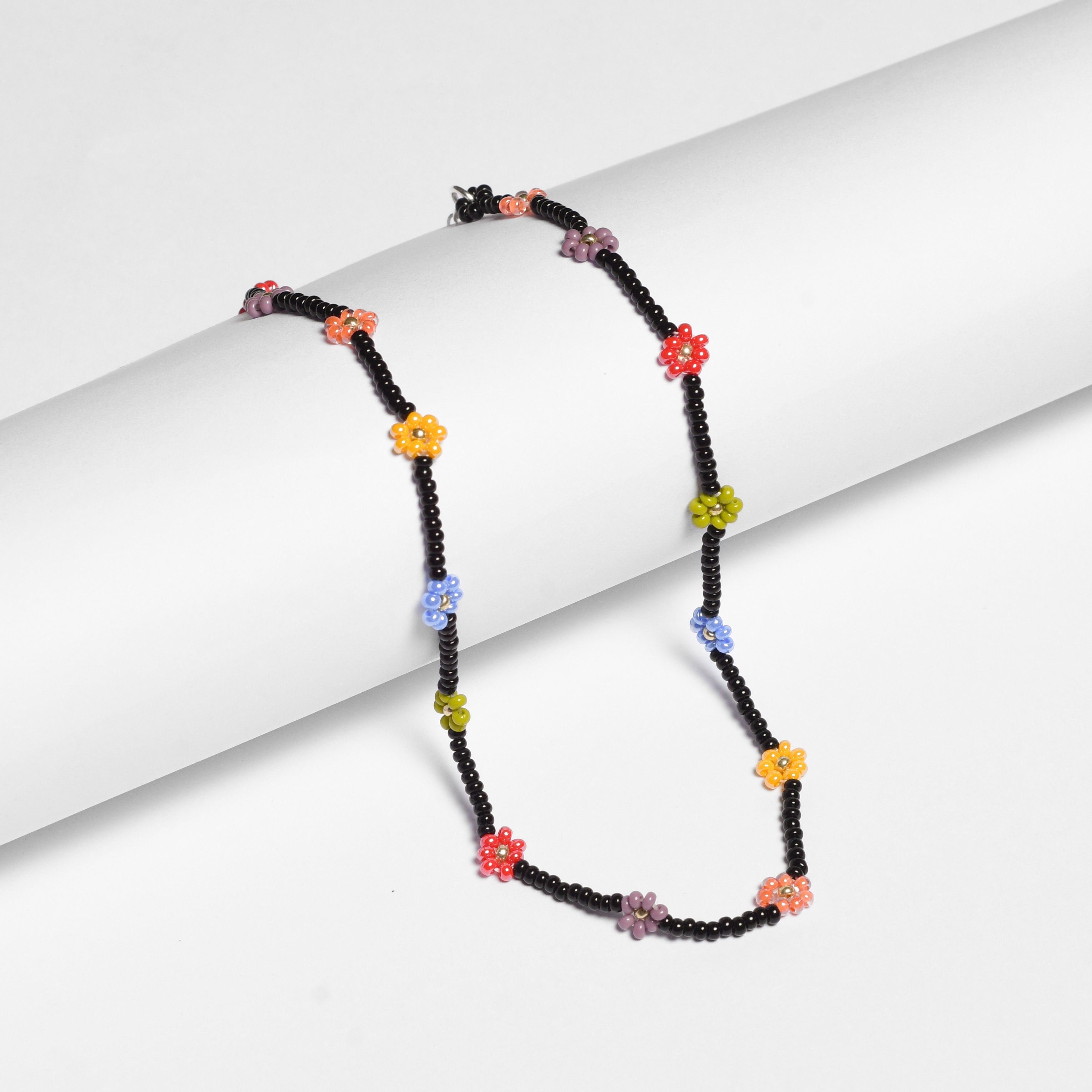 Daisy Seed Bead Floral Boho Choker - Guatemala