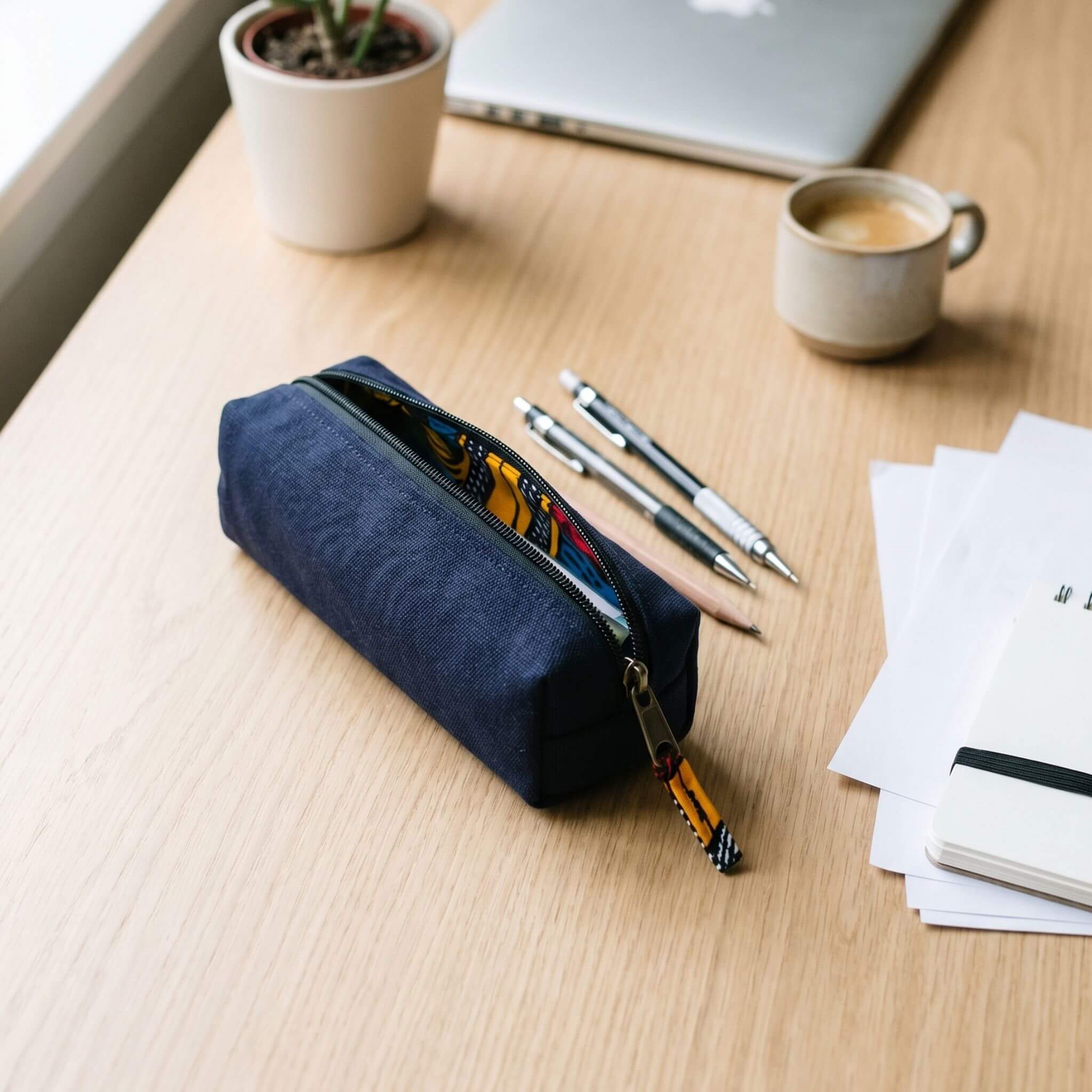 Pencil Pouch Zipper Bag – Fair Trade Cotton Canvas Pencil Case