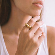 Rica Cobbled Band Ring for Men and Women