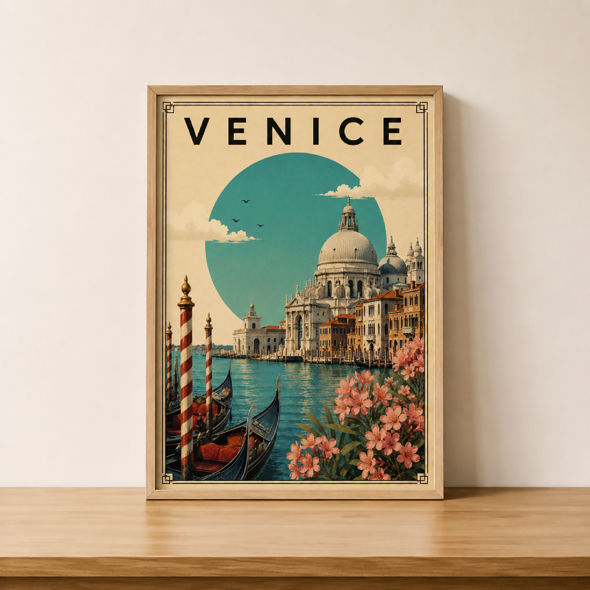 Venice Vintage Travel Poster Printable Wall Art
