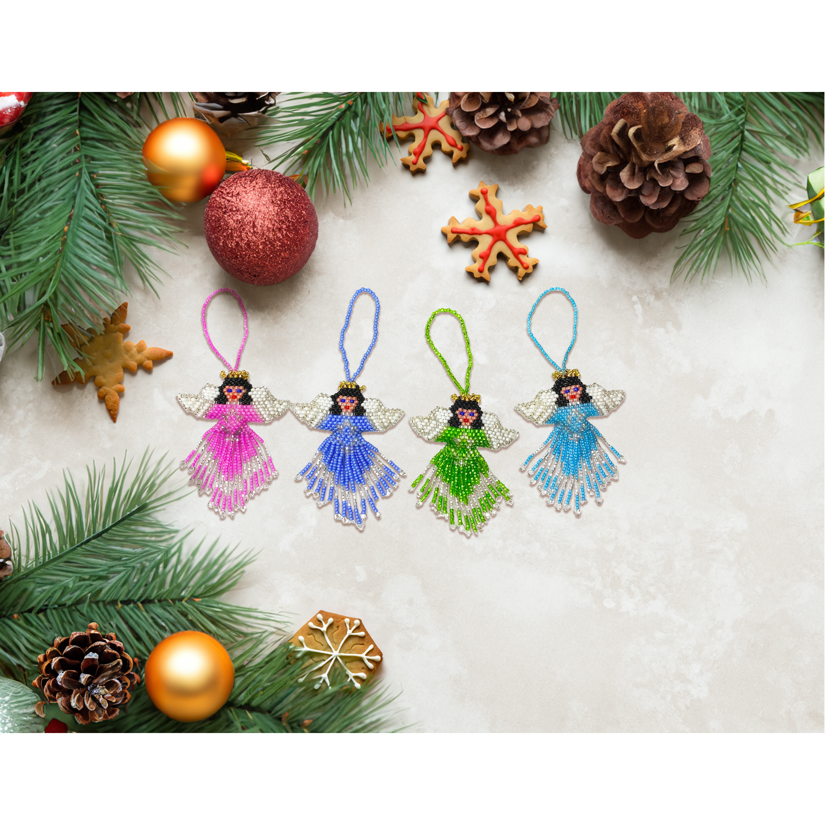 Angel Seed Bead Ornament - Guatemala