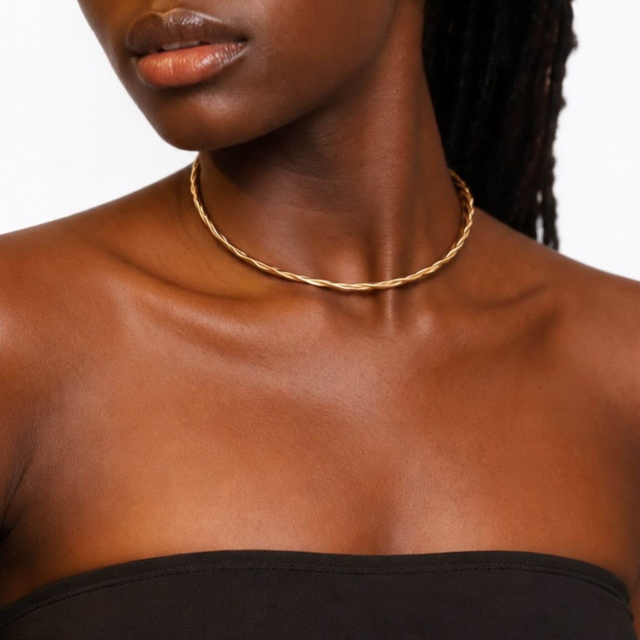 Uzi Open Collar Necklance Choker