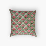 Noor Throw Pillow Cover - Olive & Pink