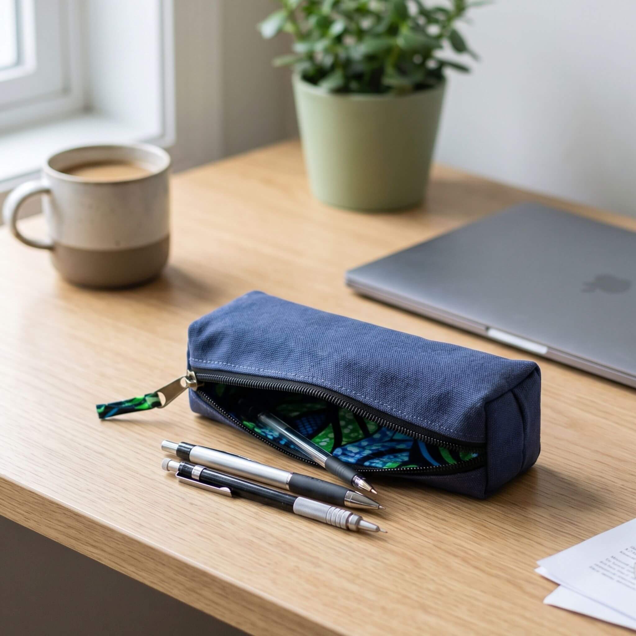Pencil Pouch Zipper Bag – Fair Trade Cotton Canvas Pencil Case