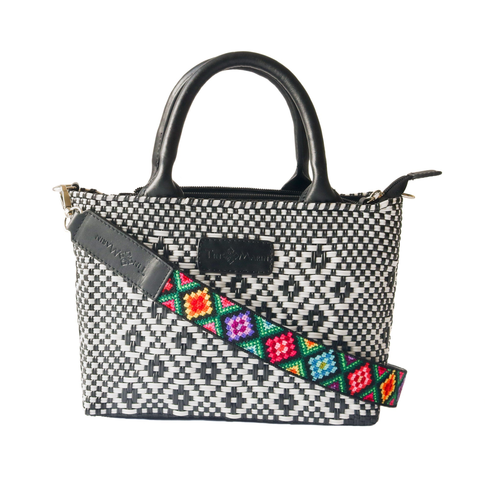 Panda Small Woven Crossbody Bag