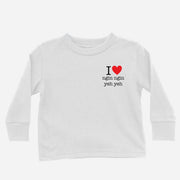 I Heart Grandma & Grandpa Taishanese Paternal Long Sleeve Shirt (Toddler)