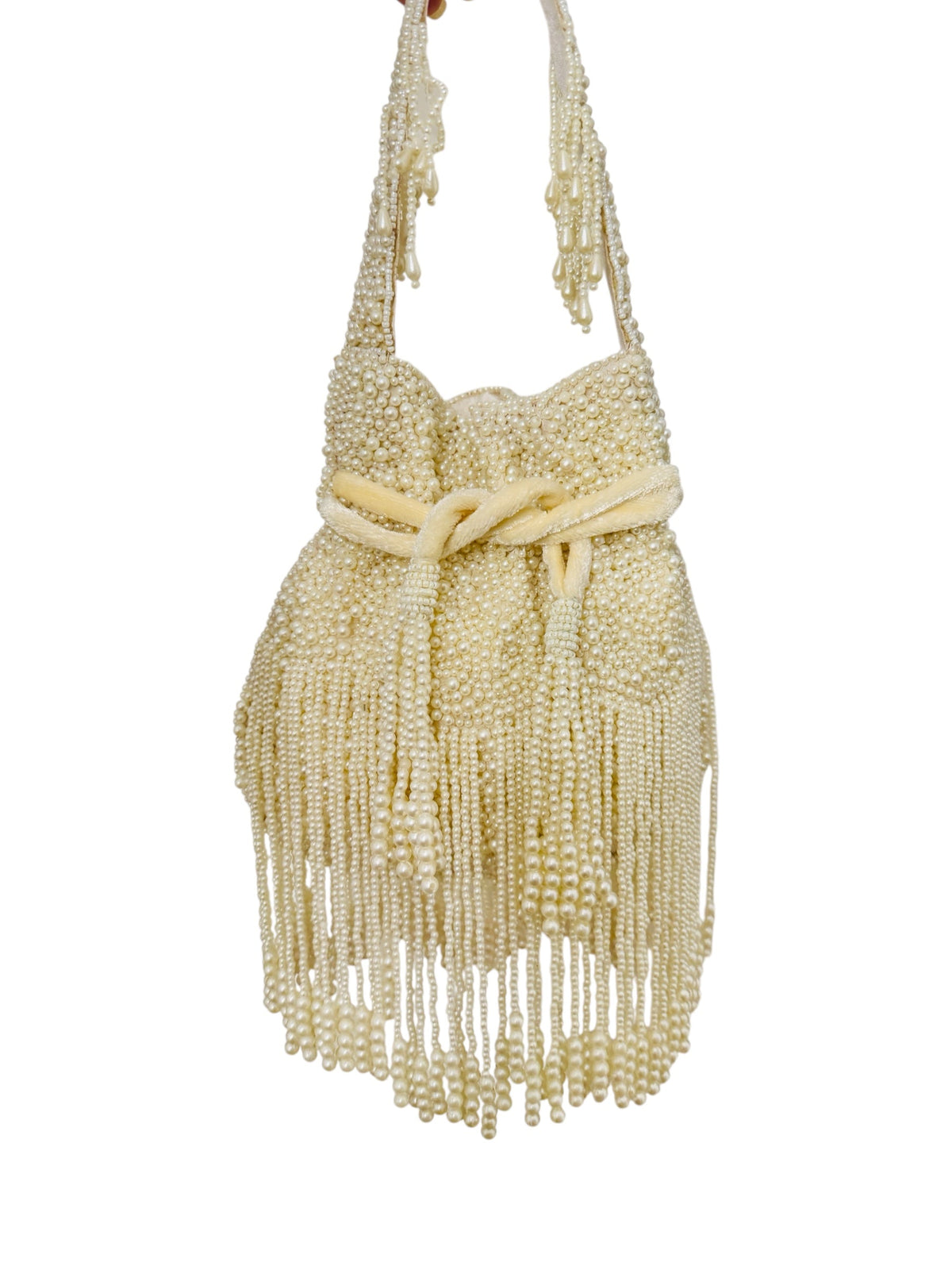 Faux Pearl Designer Potli Bags with Long Tassels