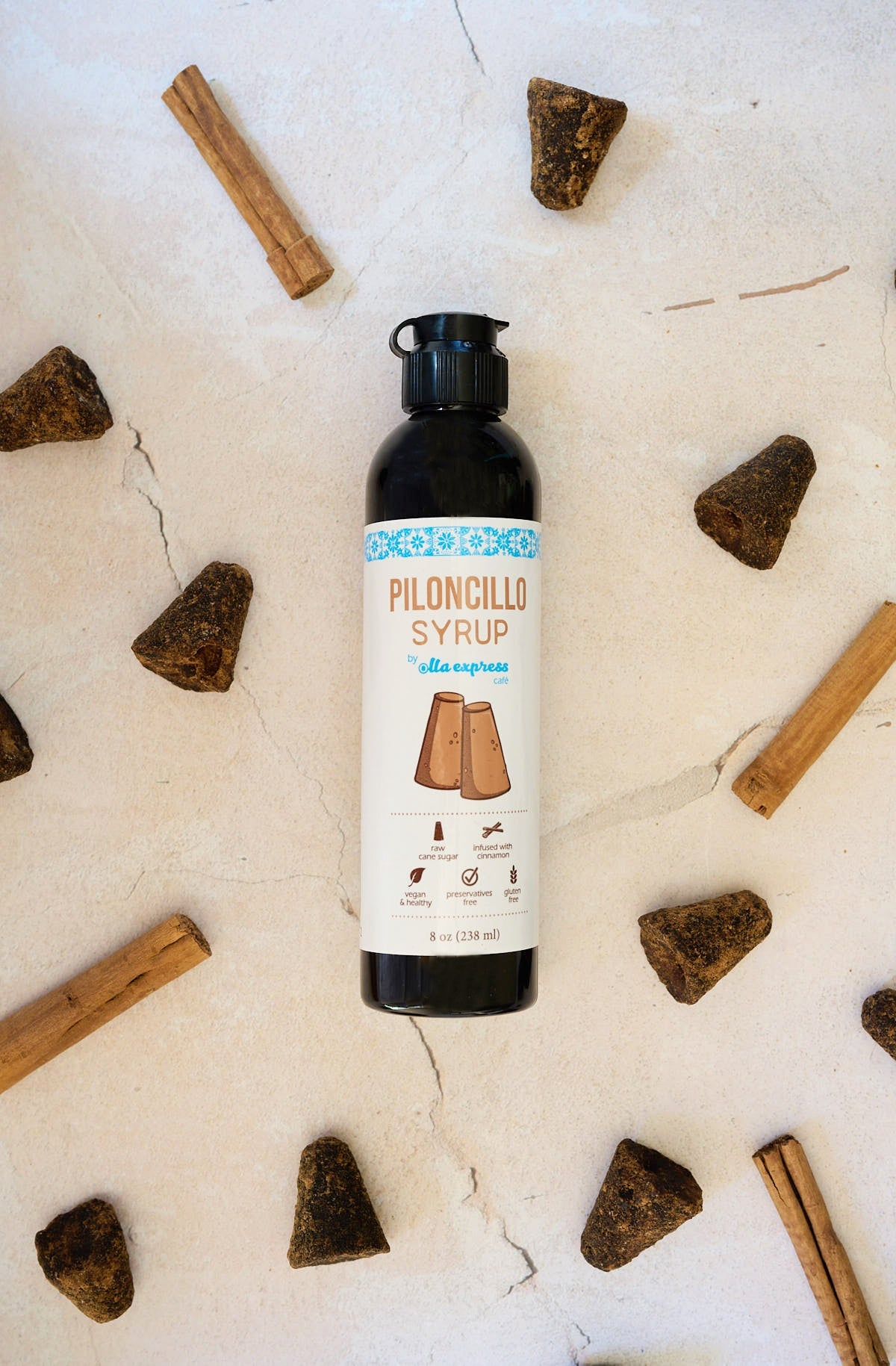 .Piloncillo Syrup Bottle