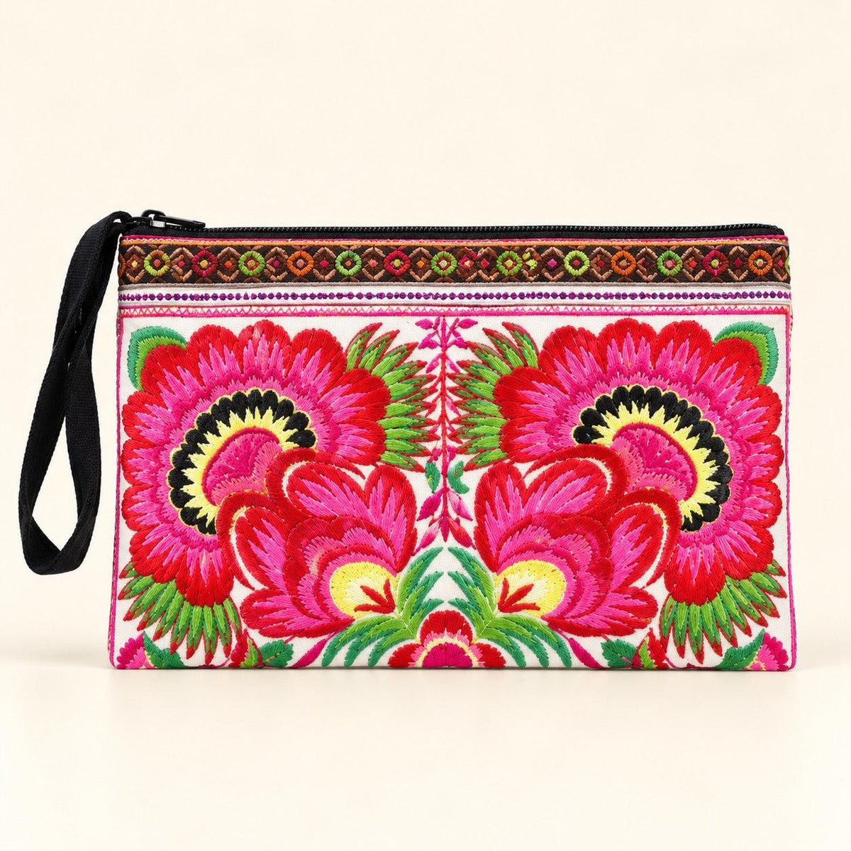 Sarita Hmong Embroidered Wristlet - Thailand