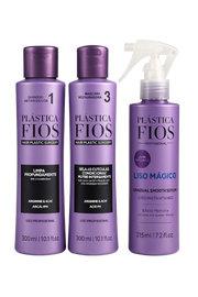 Cadiveu Plastica Dos Fios Sexy Hair Set. Detox Shampoo,Conditioner and Magic Fluid