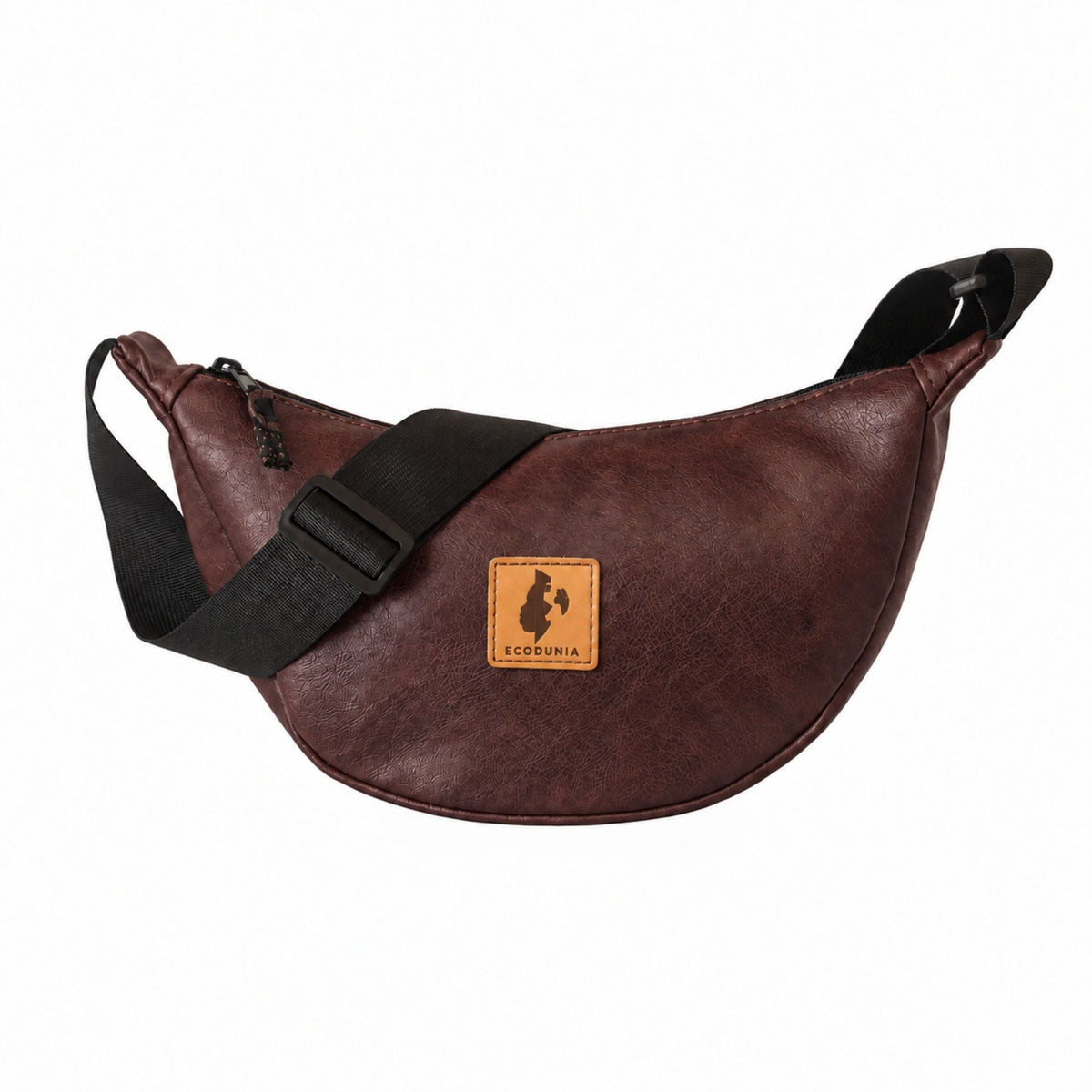 Round Mini Vegan Leather Shoulder Bag - Vegan Leather Purse