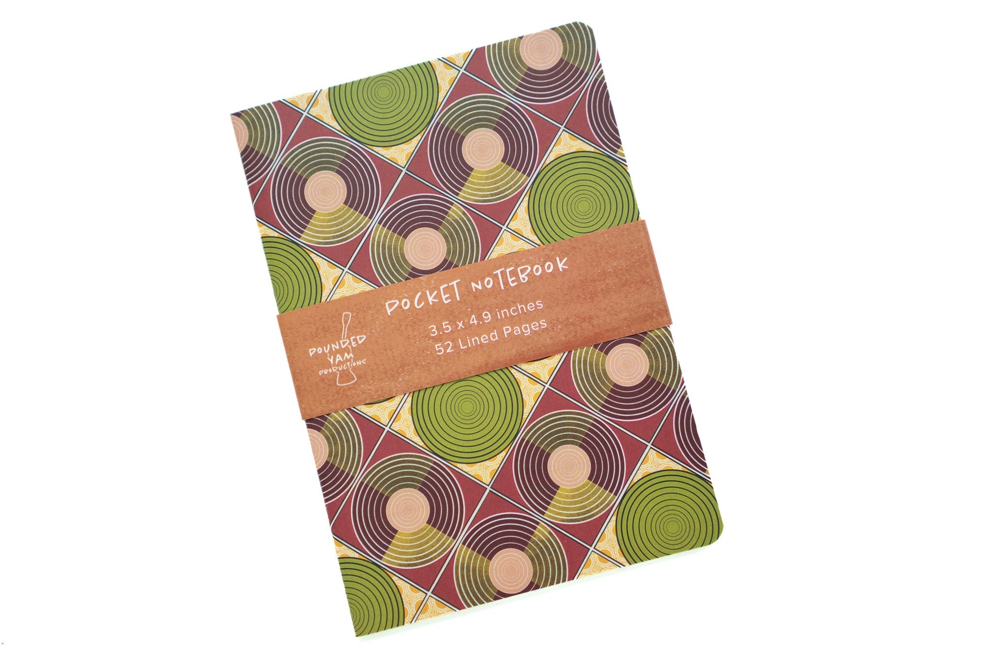 African Print Pocket Notebook - Discs (Ankara)