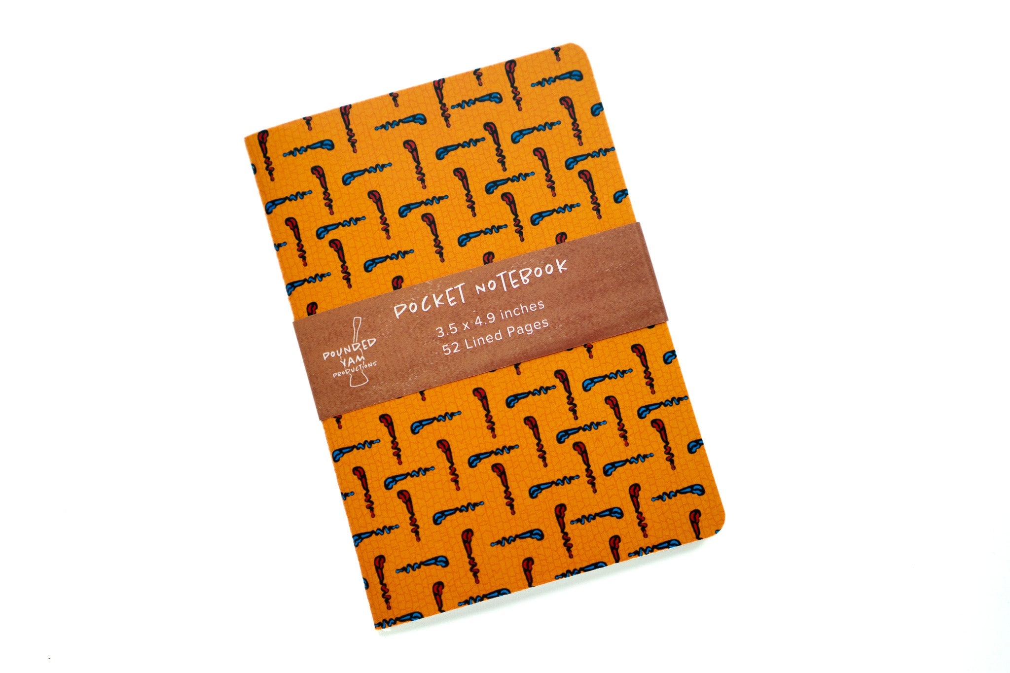 African Print Pocket Notebook - Walking Sticks (Ankara)