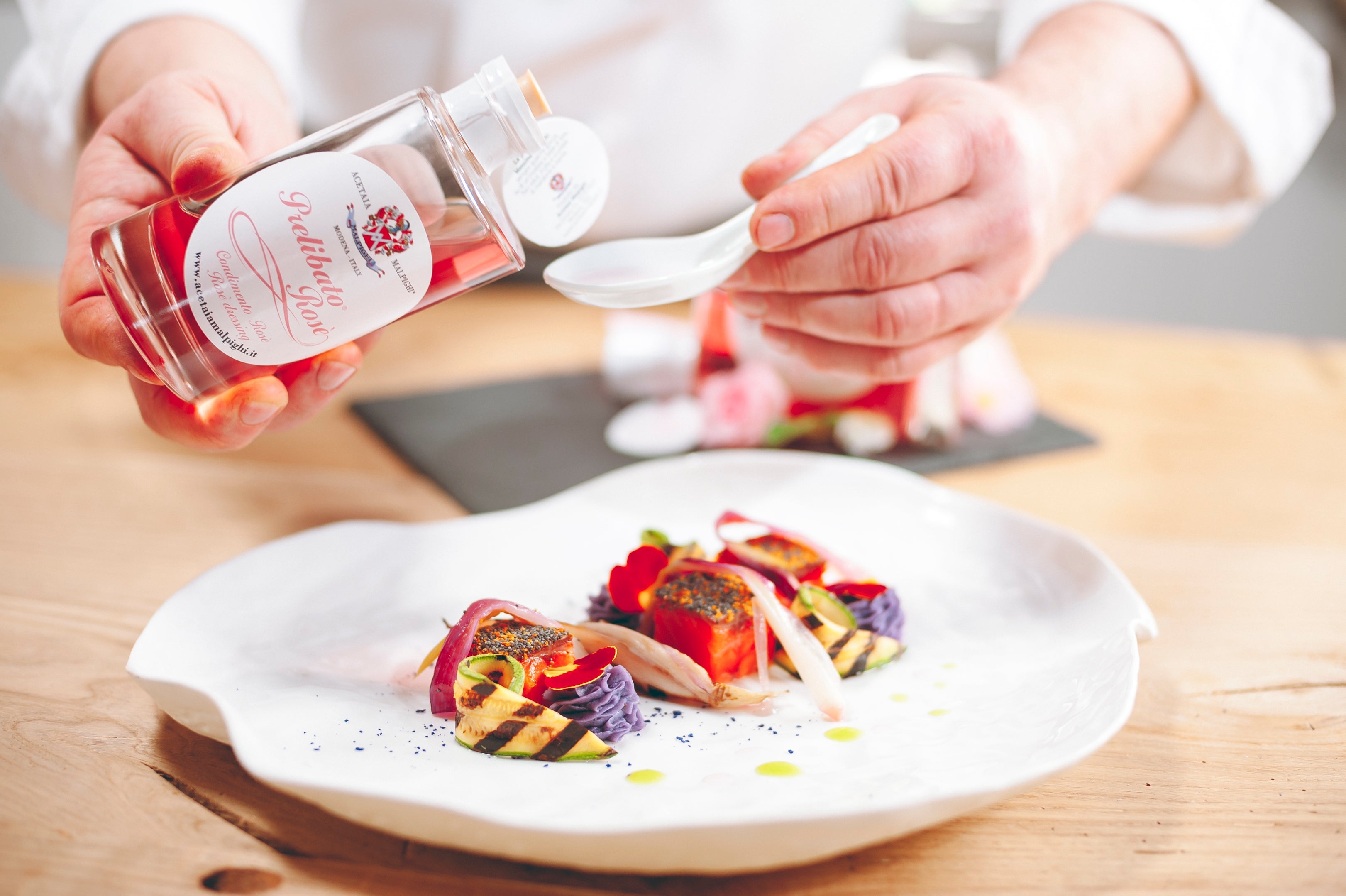 Acetaia Malpighi Prelibato Rosé Balsamic Vinegar — Pink Italian Condimento, Delicate & Fruity