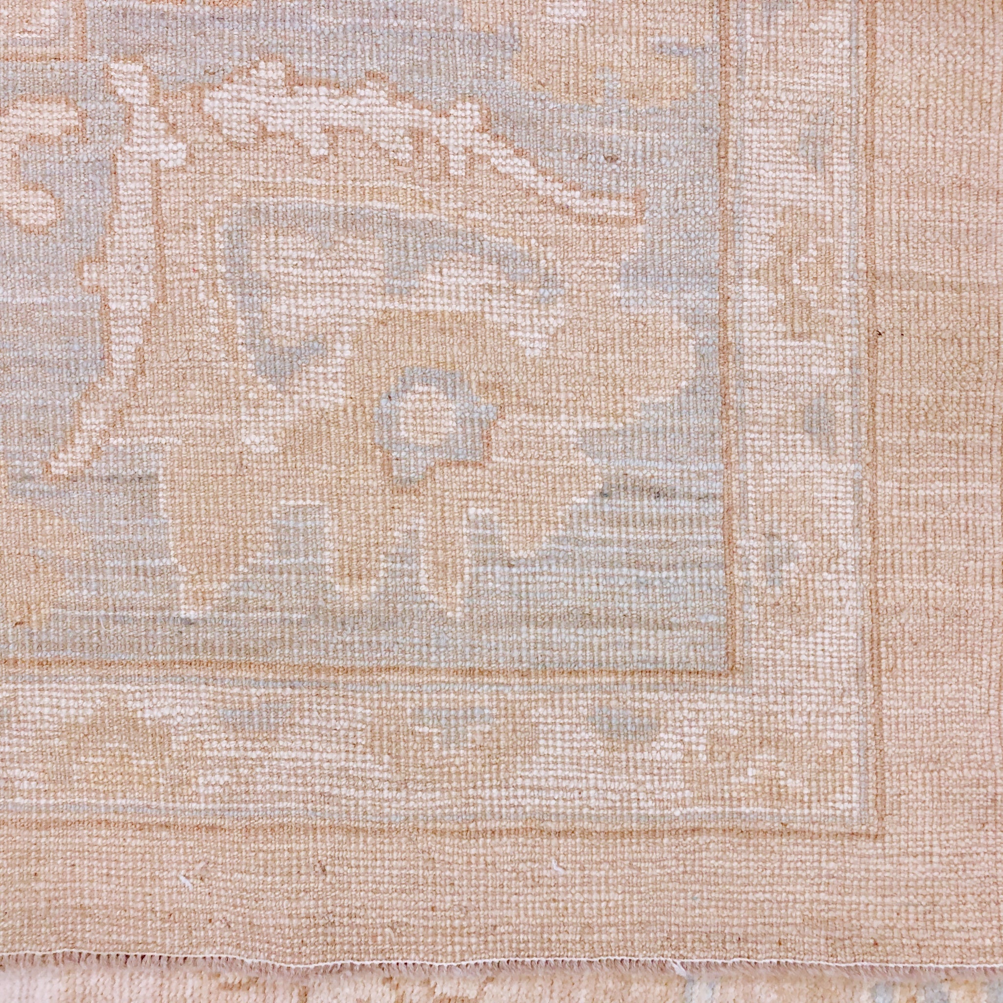 Antique Washed Oushak (10'04"x14'07") sand/lt.blue