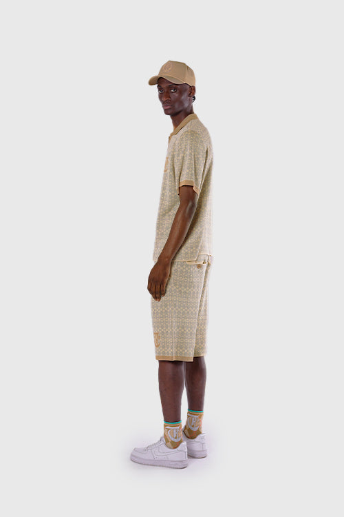 Racket Club Buttonless Crochet Polo