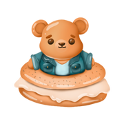 Bagel Bear Sticker