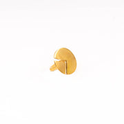Robo Brass Quarter Moon Adjustable Ring