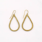 Rosa Brass Twisted Hoop Earrings