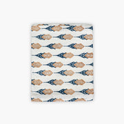 Bahaar Hand Printed Table Runner - Ginger & Blue