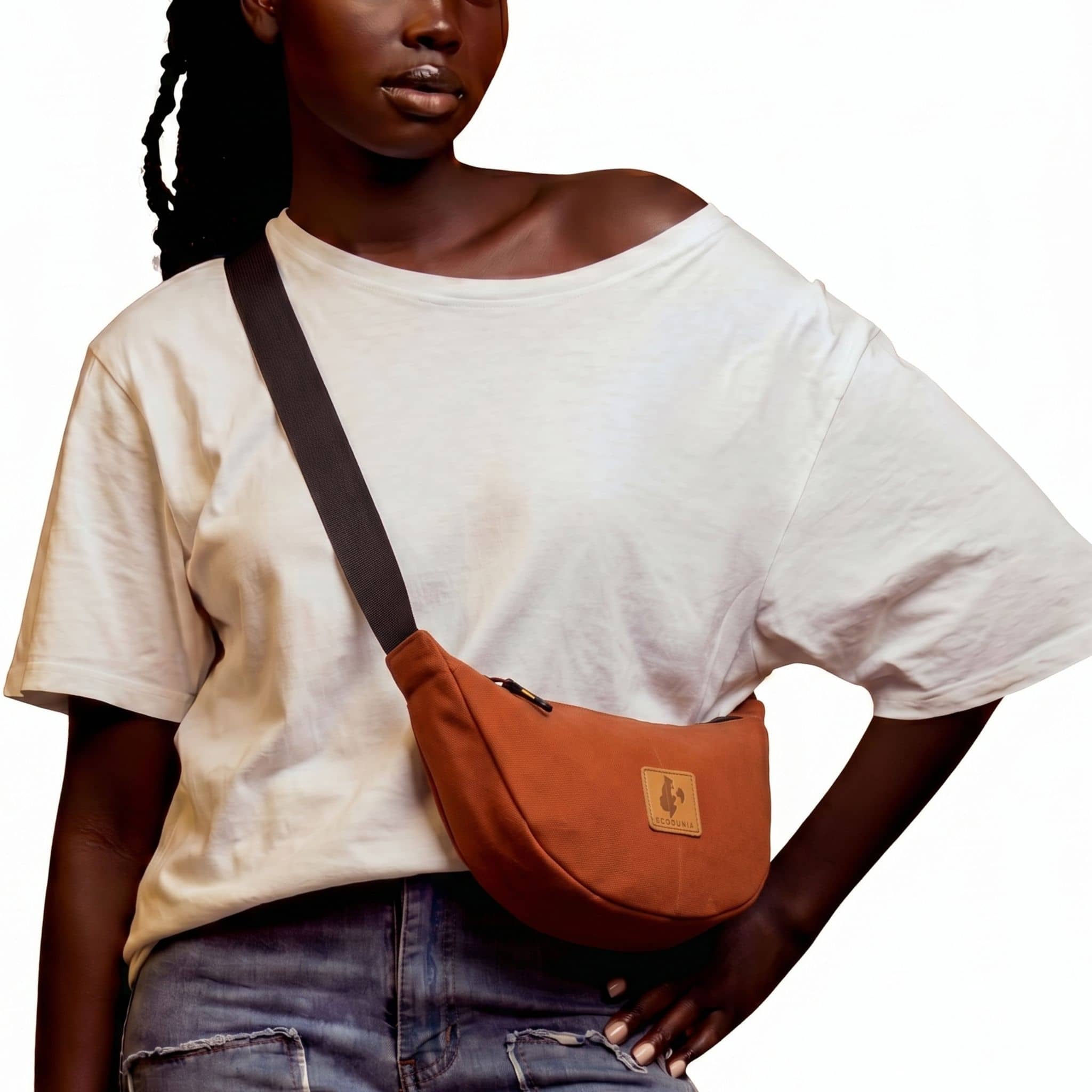 Round Mini Shoulder Bags for Women - Canvas Bag