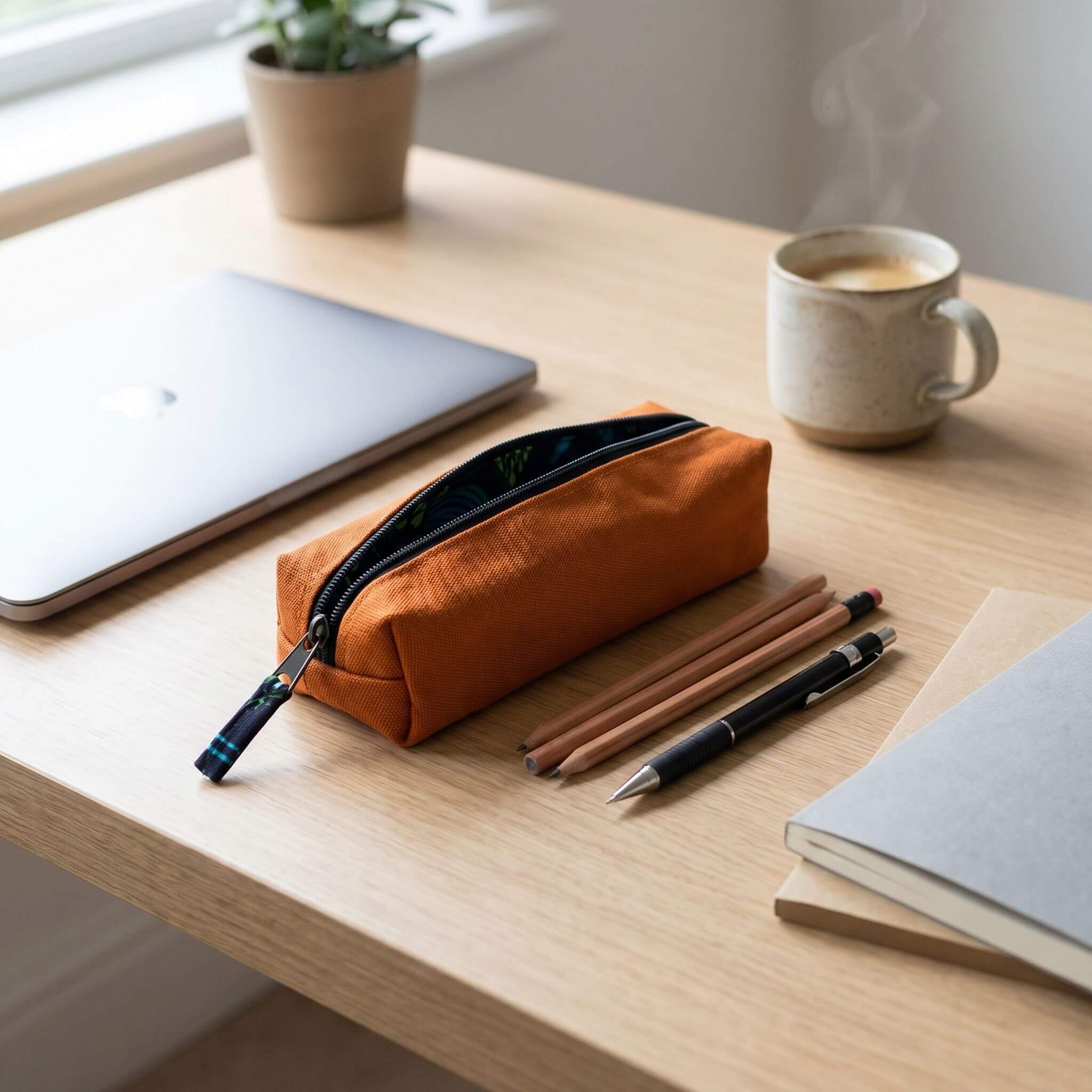 Pencil Pouch Zipper Bag – Fair Trade Cotton Canvas Pencil Case