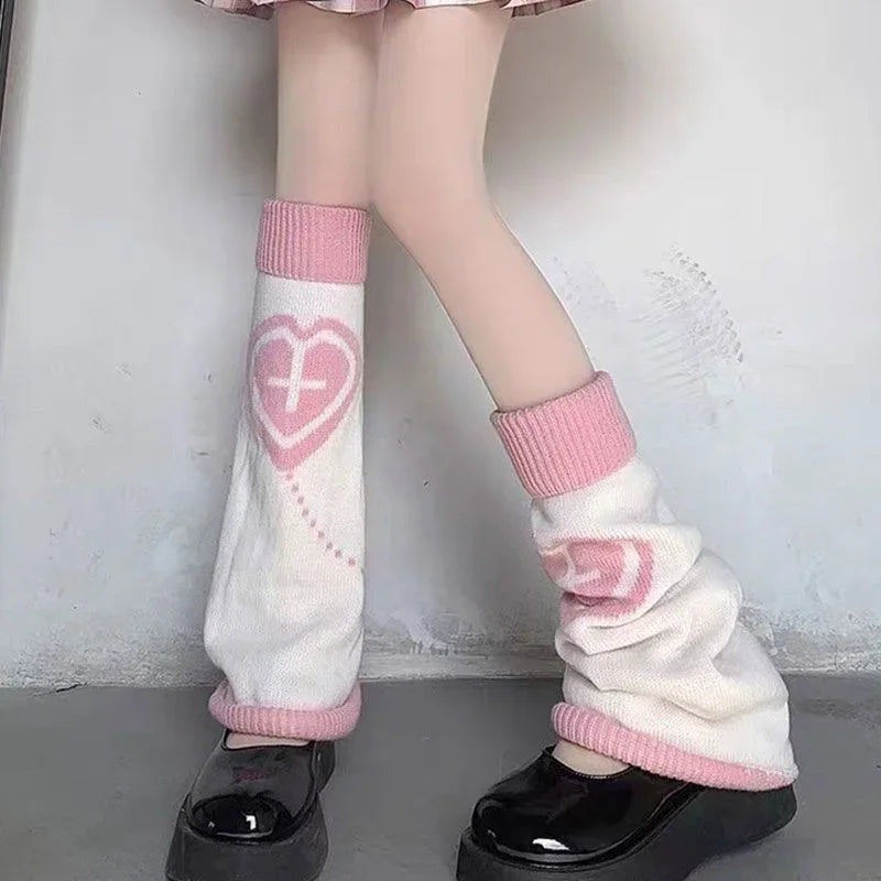 Y2K Punk Knitted Leg Warmers