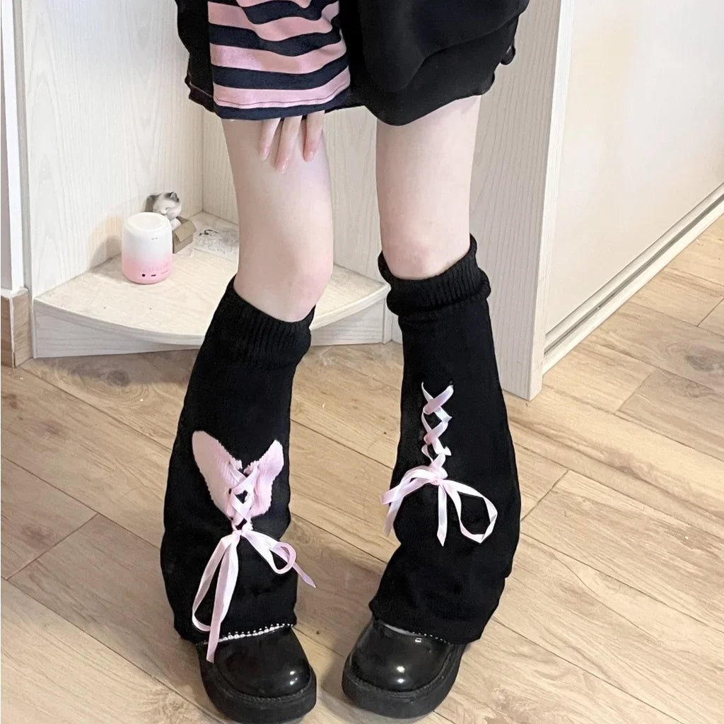 Y2K Punk Knitted Leg Warmers