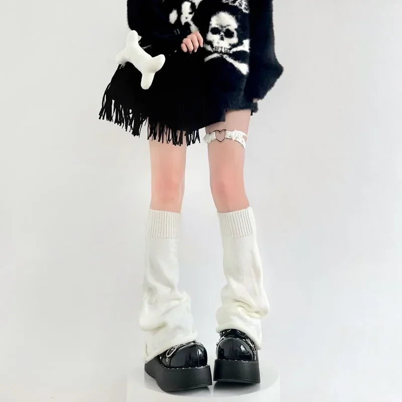 Y2K Punk Knitted Leg Warmers