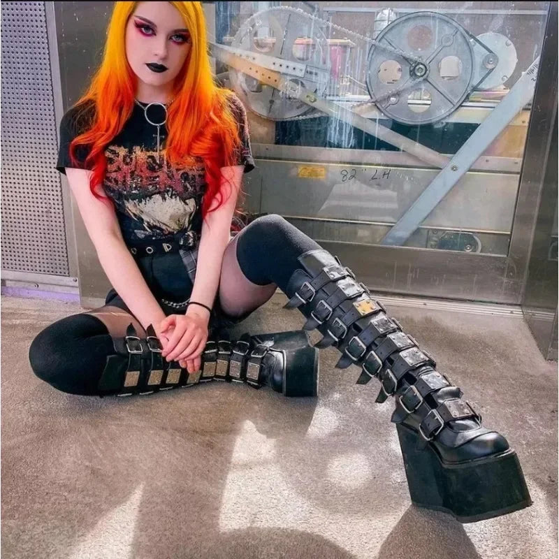 Women's Cosplay Boots - Ladies High Heel Platform Wedges
