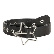 Y2K Punk Star Rivet Goth Belt - Leather