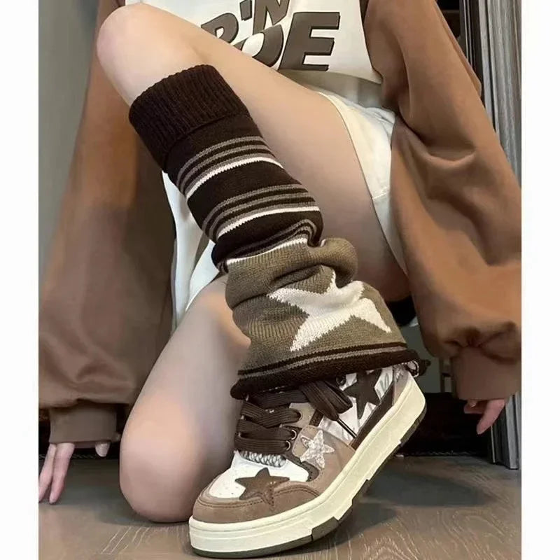 Y2K Punk Knitted Leg Warmers