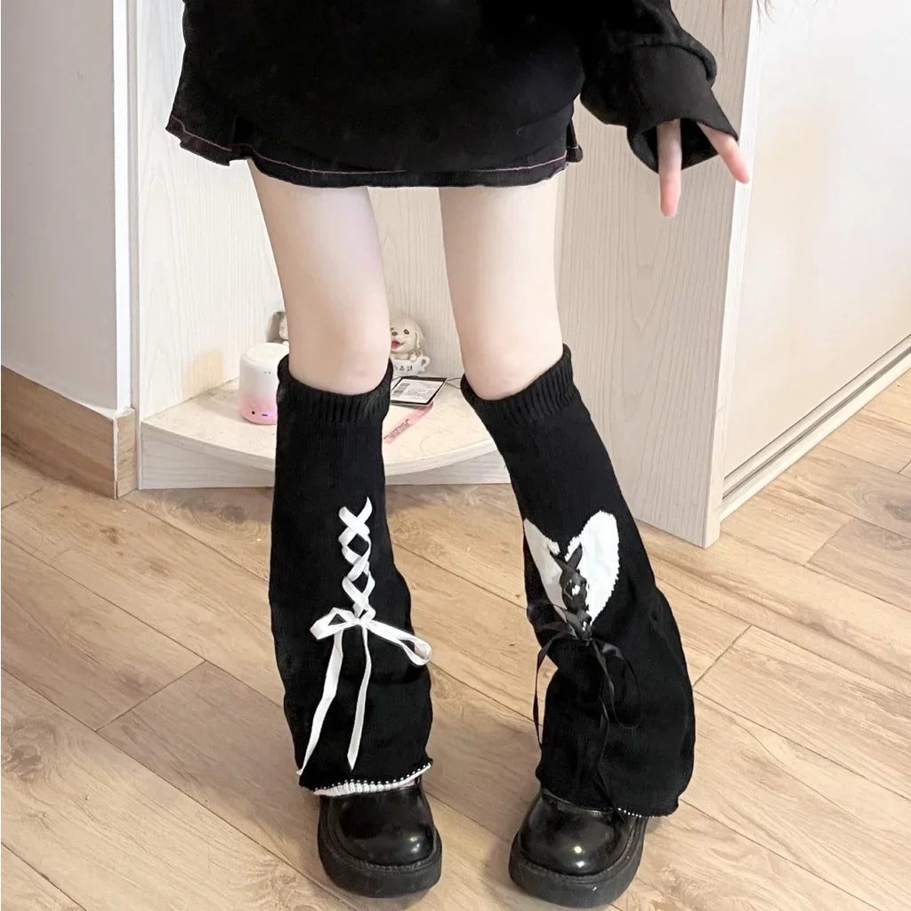 Y2K Punk Knitted Leg Warmers