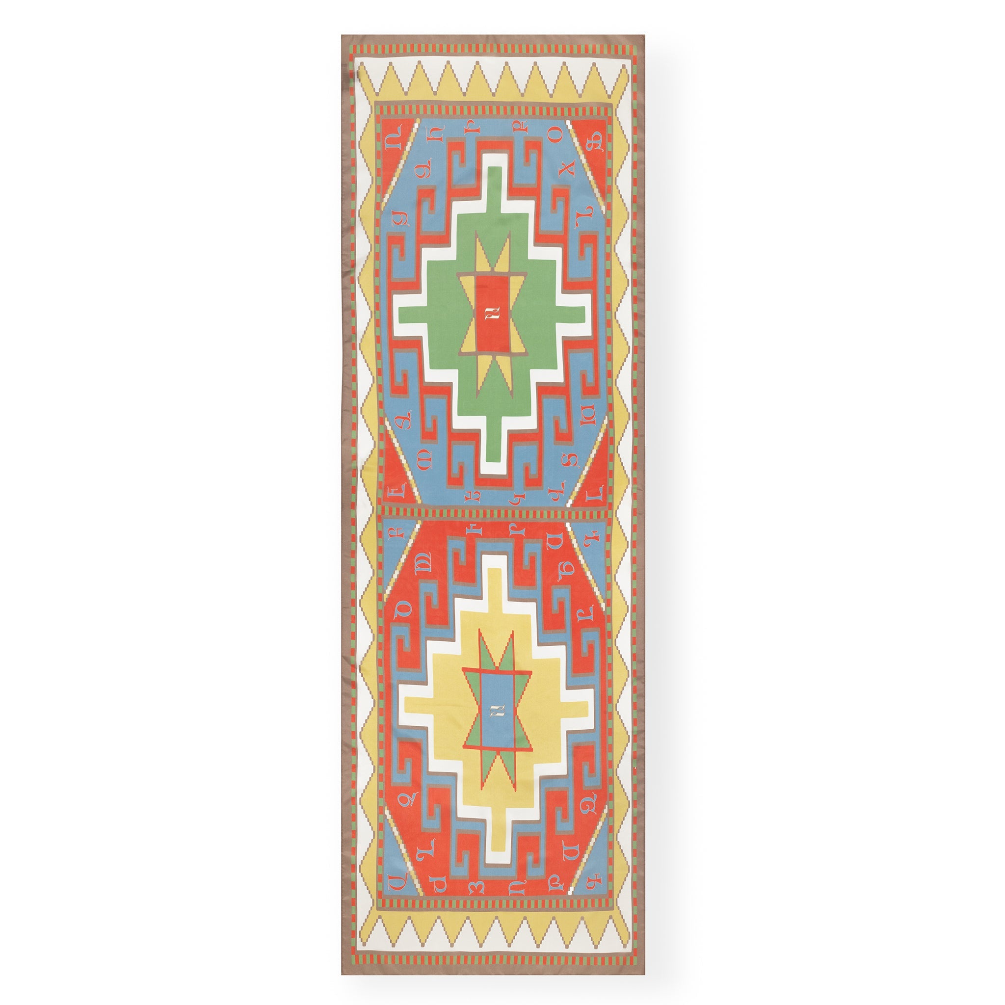 Armenian Alphabet Scarf #3 Rectangle