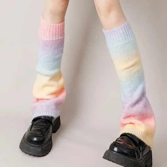Y2K Punk Knitted Leg Warmers