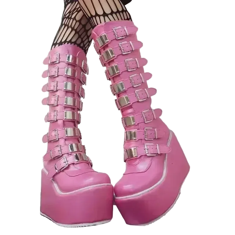 Women's Cosplay Boots - Ladies High Heel Platform Wedges