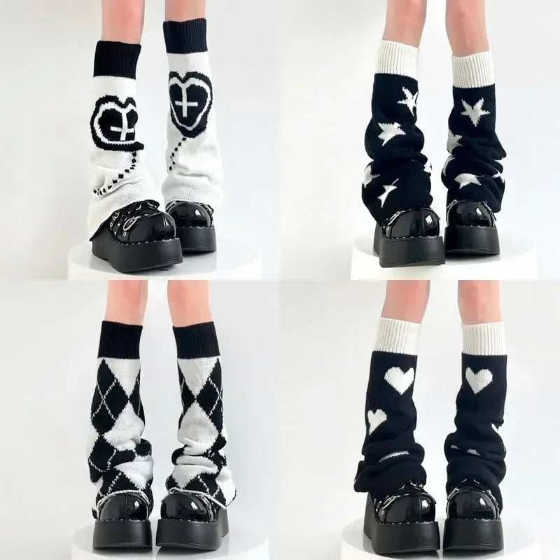 Y2K Punk Knitted Leg Warmers