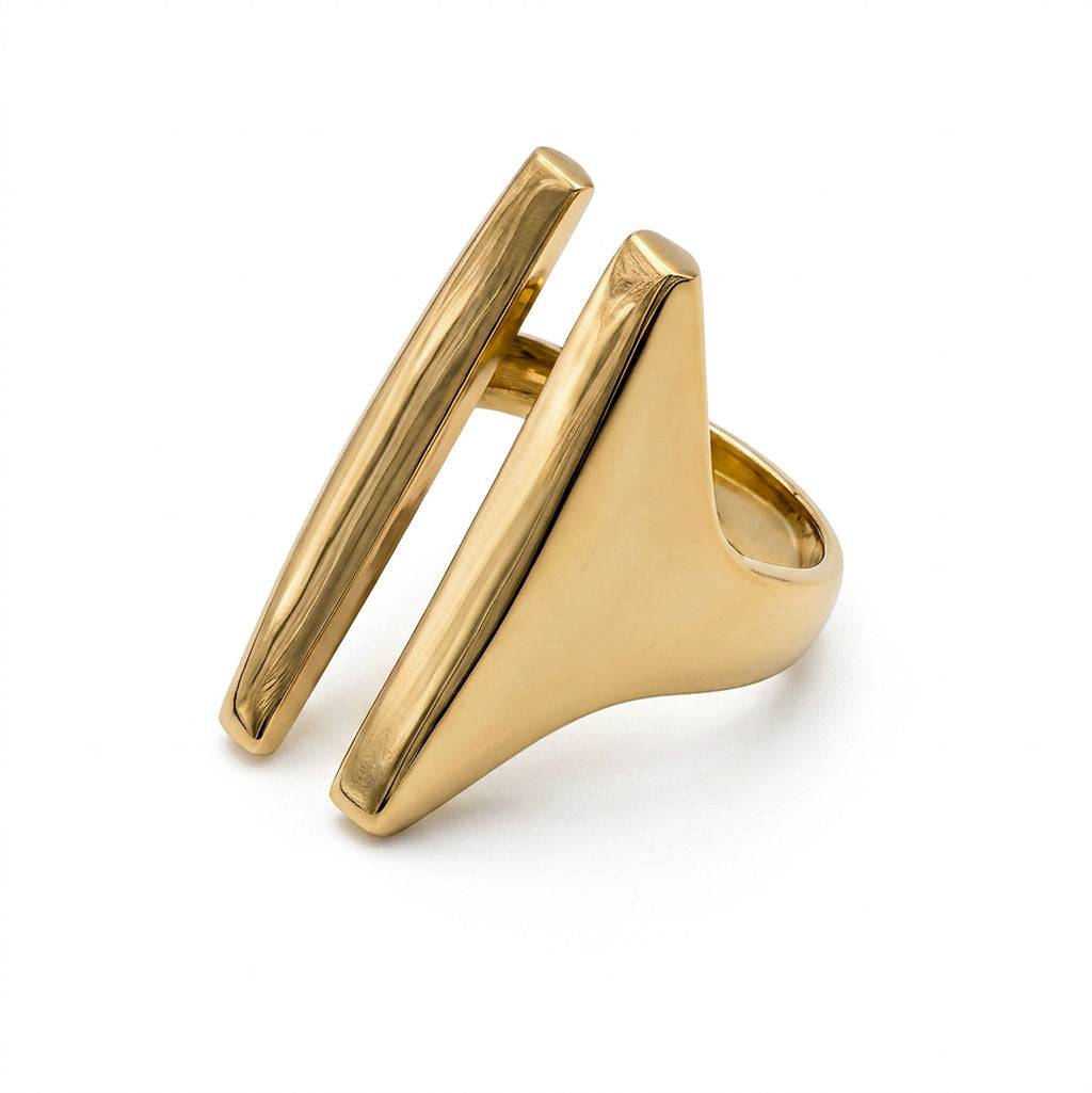 Sema Adjustable Double Bar Ring