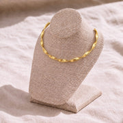 Sema Twisted Brass Choker Necklace for Women