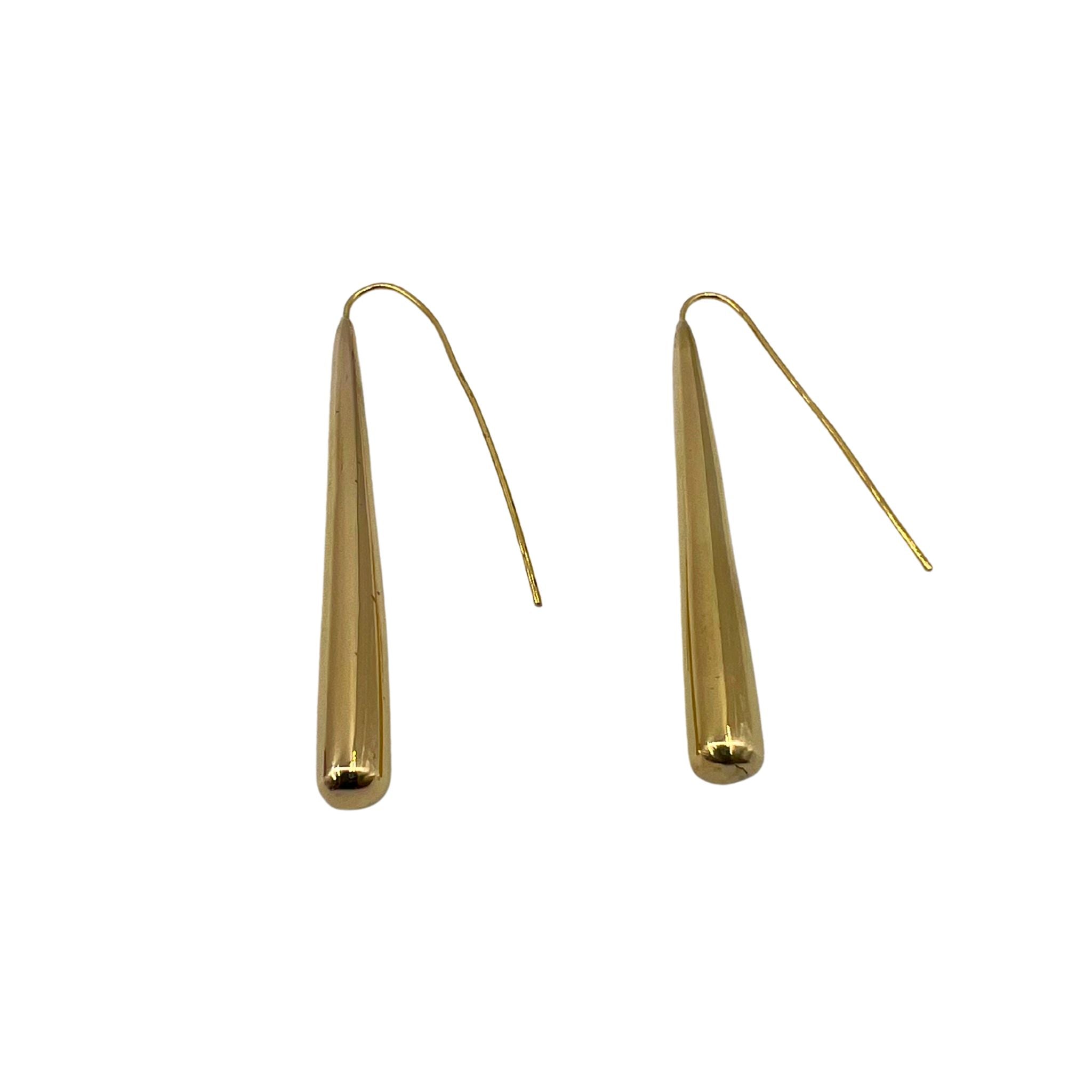 Moja Brass Long Bar Dangle Earrings for Women