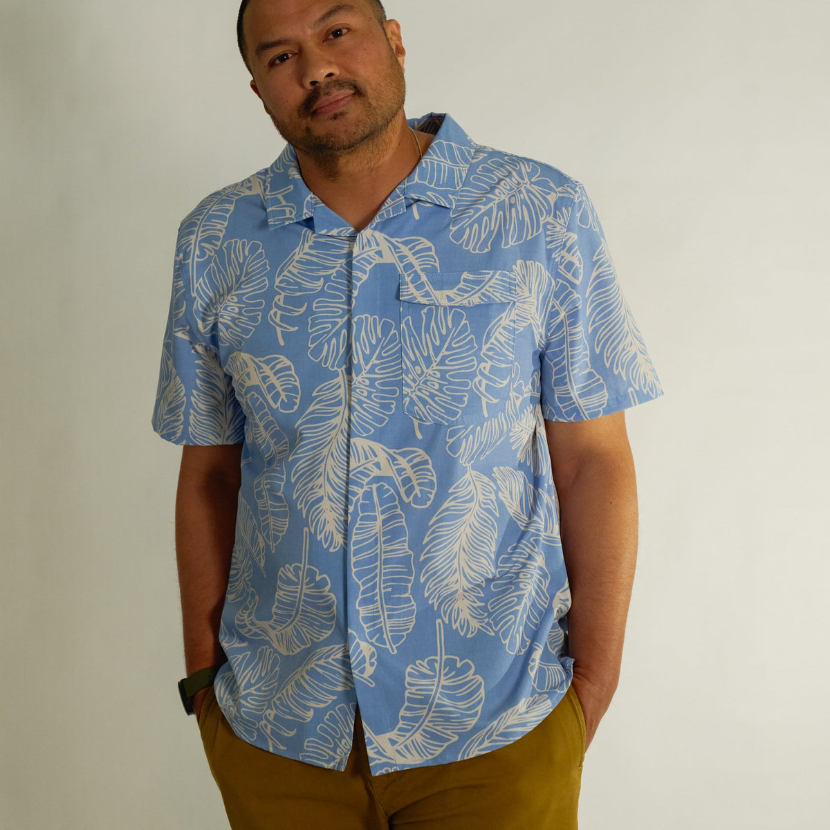OLEU UV QUICK-DRY BOARDSHIRT - RAINFOREST CHAMBRAY