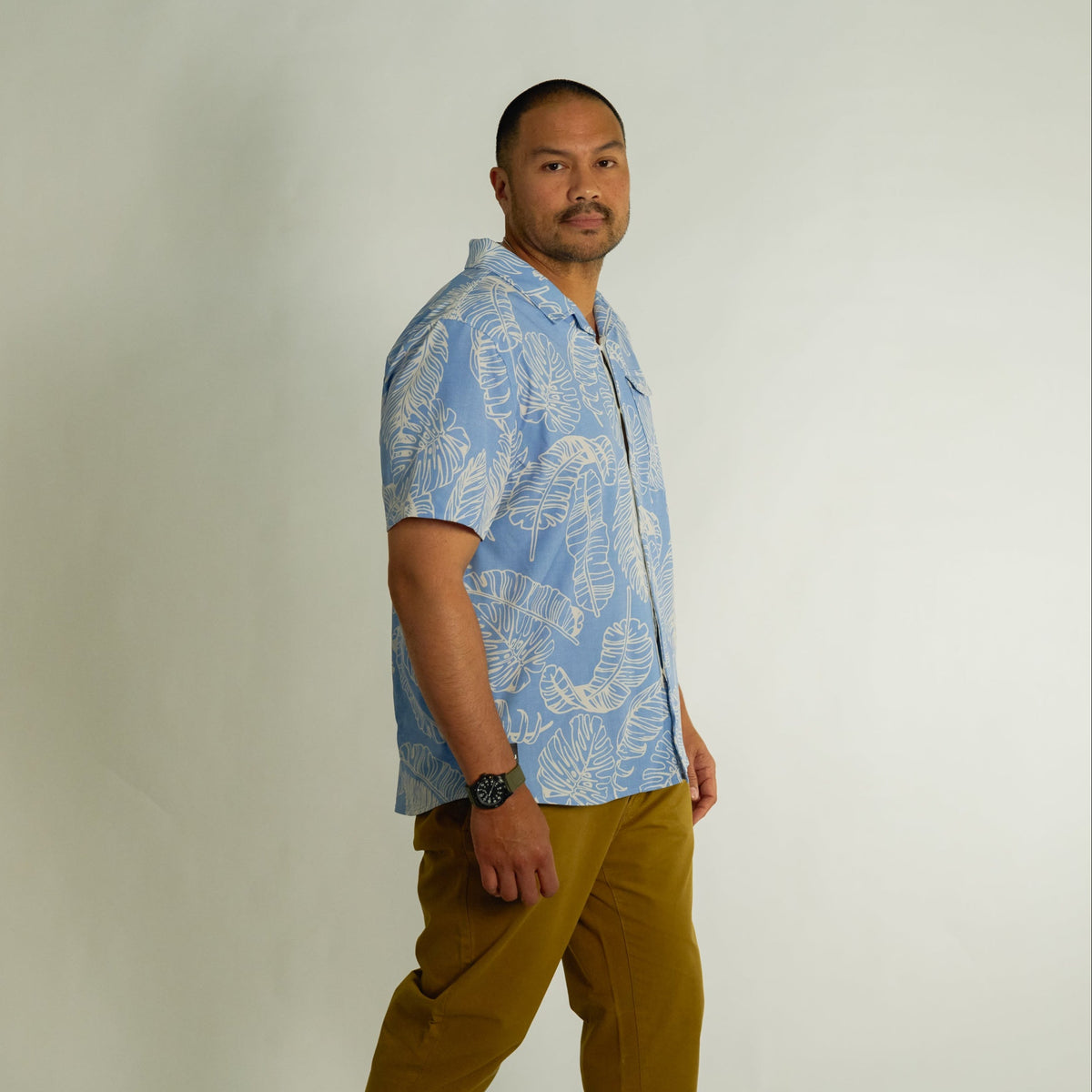 OLEU UV QUICK-DRY BOARDSHIRT - RAINFOREST CHAMBRAY